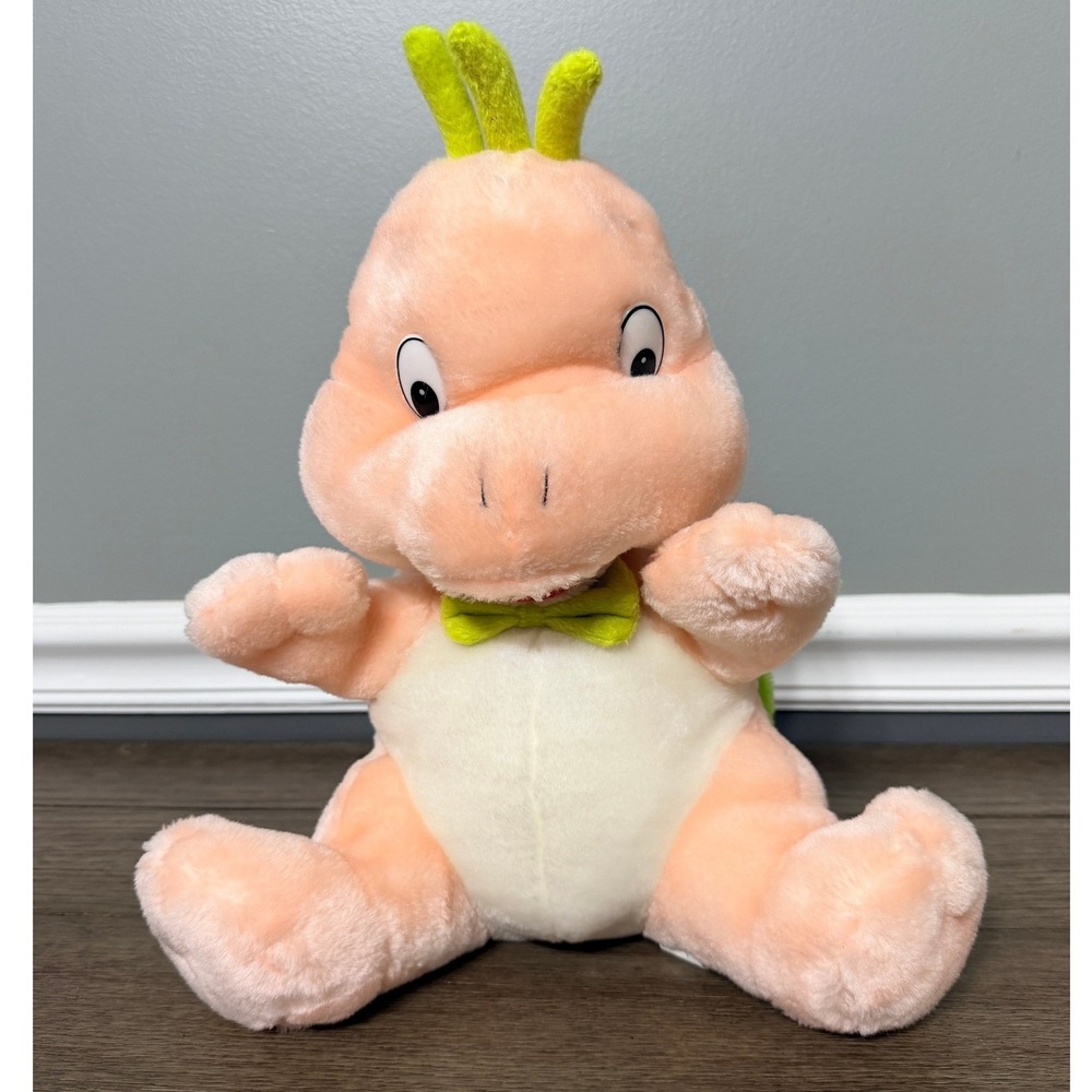 Tony Toy Peach Turtle‎ Plush Green Spotted Shell Bow Tie PT885 12 Inch